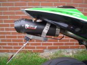 <p>Kawasaki ZX 6-R mit MIVV Carbon Underseat Endschalldämpfer.</p>